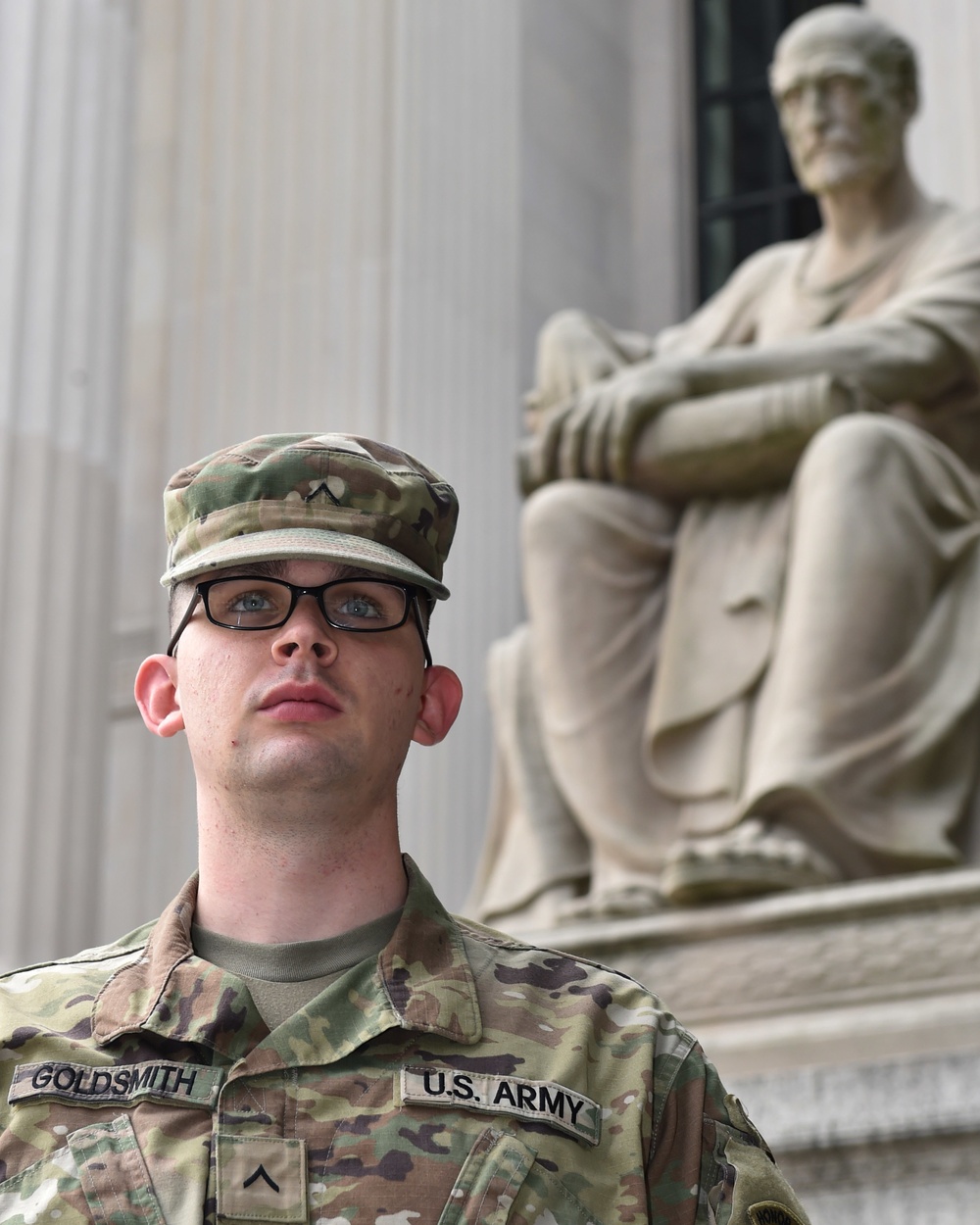 Army Private Corbin Goldsmith supports the 58th Presidential Inauguration