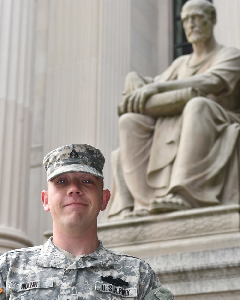 Army Sergeant Jesse Mann supports the 58th Presidential Inauguration