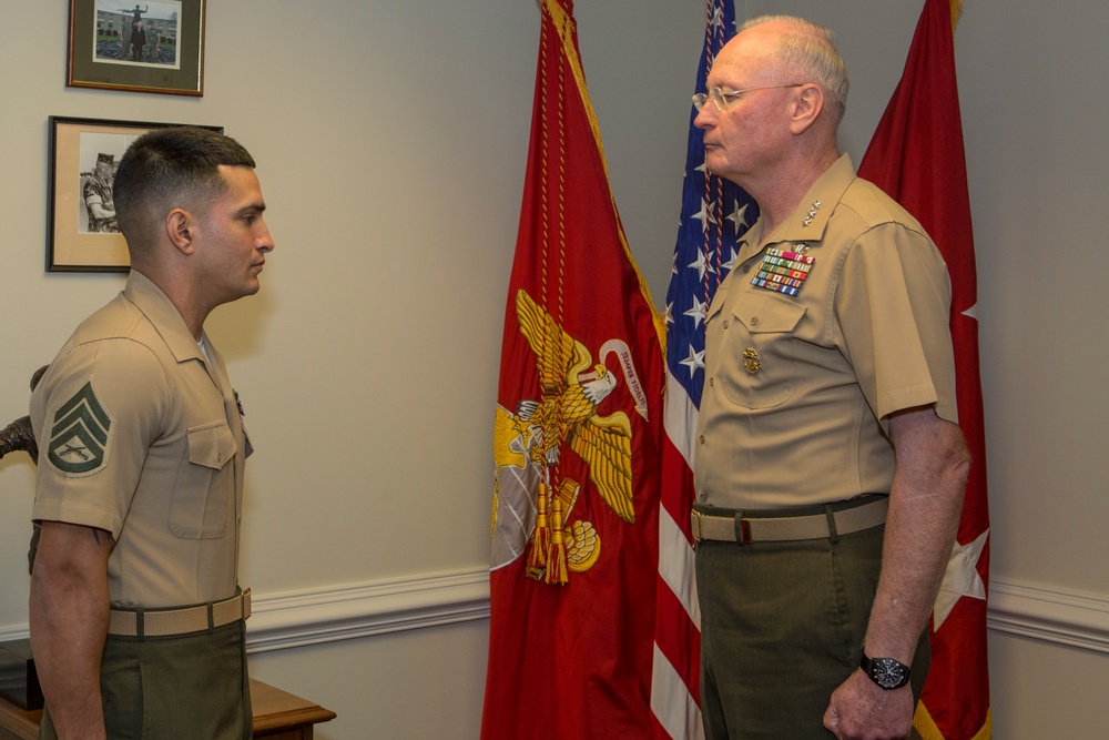 Staff Sgt. Alfonso Torres Navy Commendation Medal Award Ceremony Sept. 30, 2016