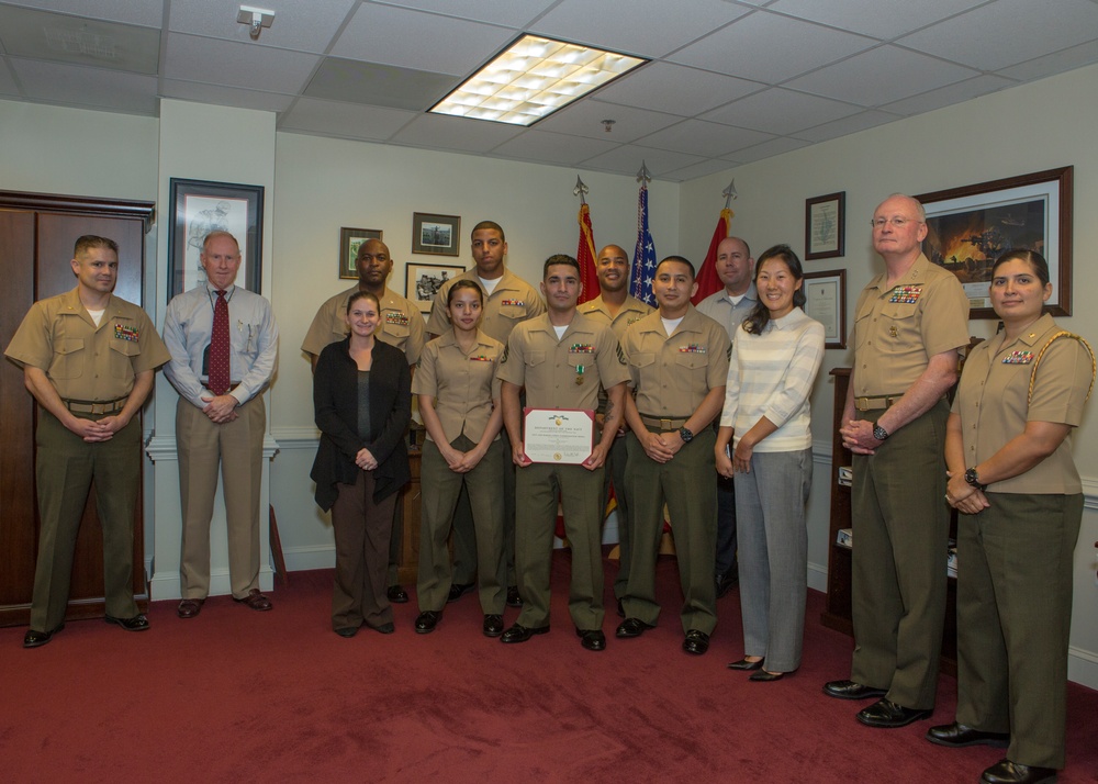 Staff Sgt. Alfonso Torres Navy Commendation Medal Award Ceremony Sept. 30, 2016