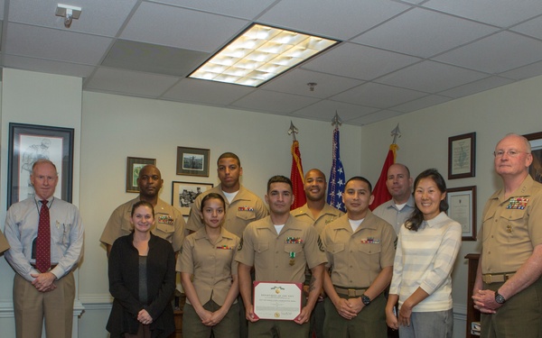 Staff Sgt. Alfonso Torres Navy Commendation Medal Award Ceremony Sept. 30, 2016