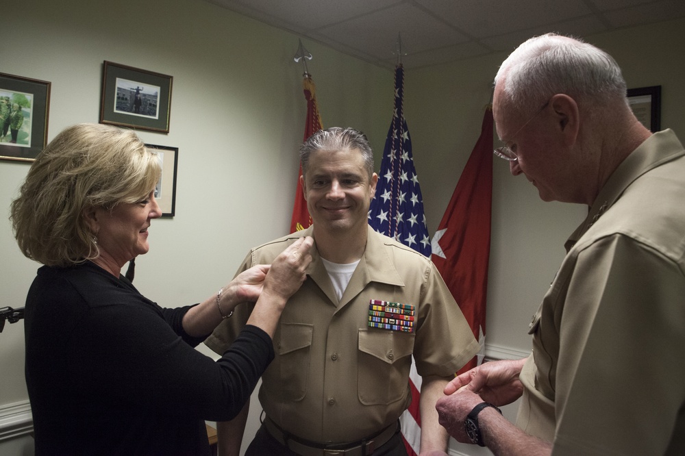 Maj. John Cisco Promotion Ceremony Oct. 3, 2016