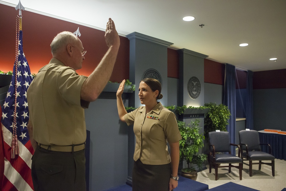 Maj. Rebecca Gansca Promotion Ceremony Oct. 3, 2016