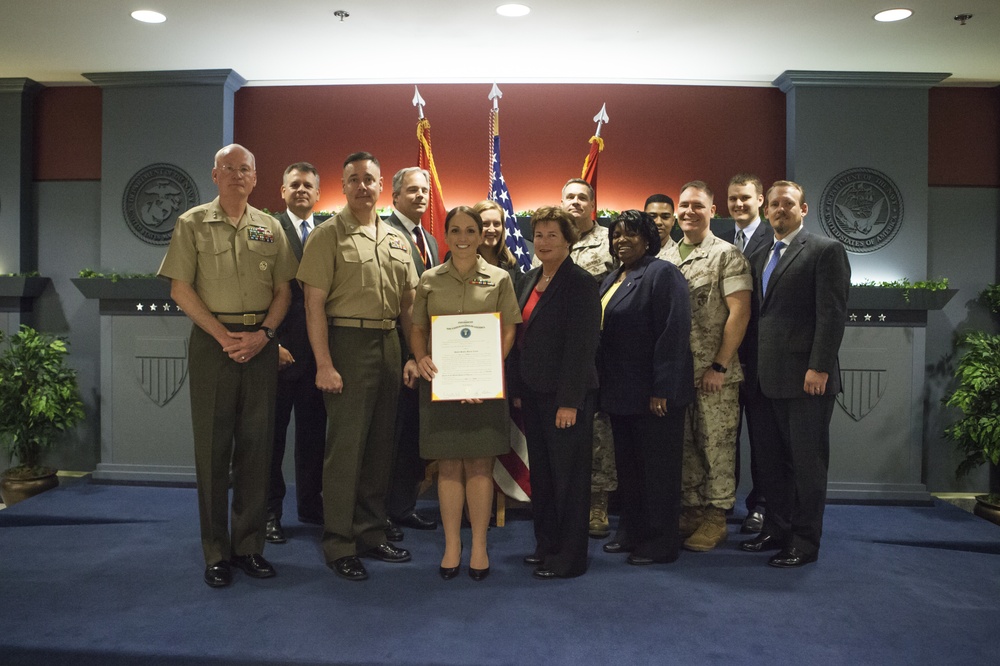 Maj. Rebecca Gansca Promotion Ceremony Oct. 3, 2016