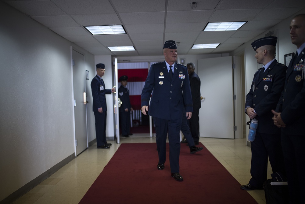 Gen. John Raymond takes leaders of Air Force Space Command