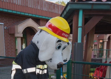 SHAPE CDC Fire Drill, Sparky Visit For Fire Prevention Week