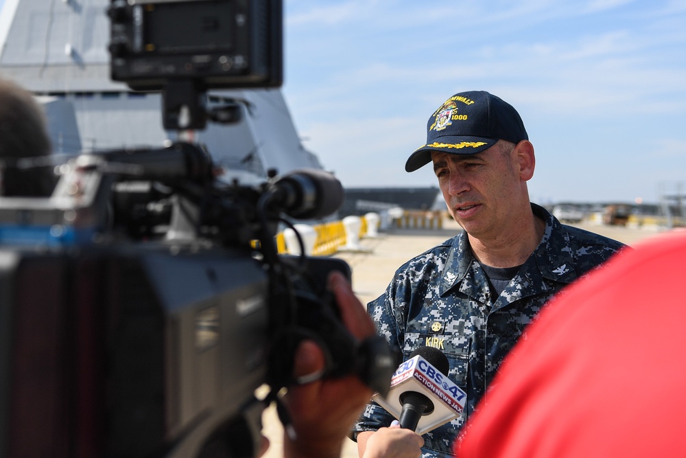 USS Zumwalt's CO Meets with NAVSTA Mayport's Local Media