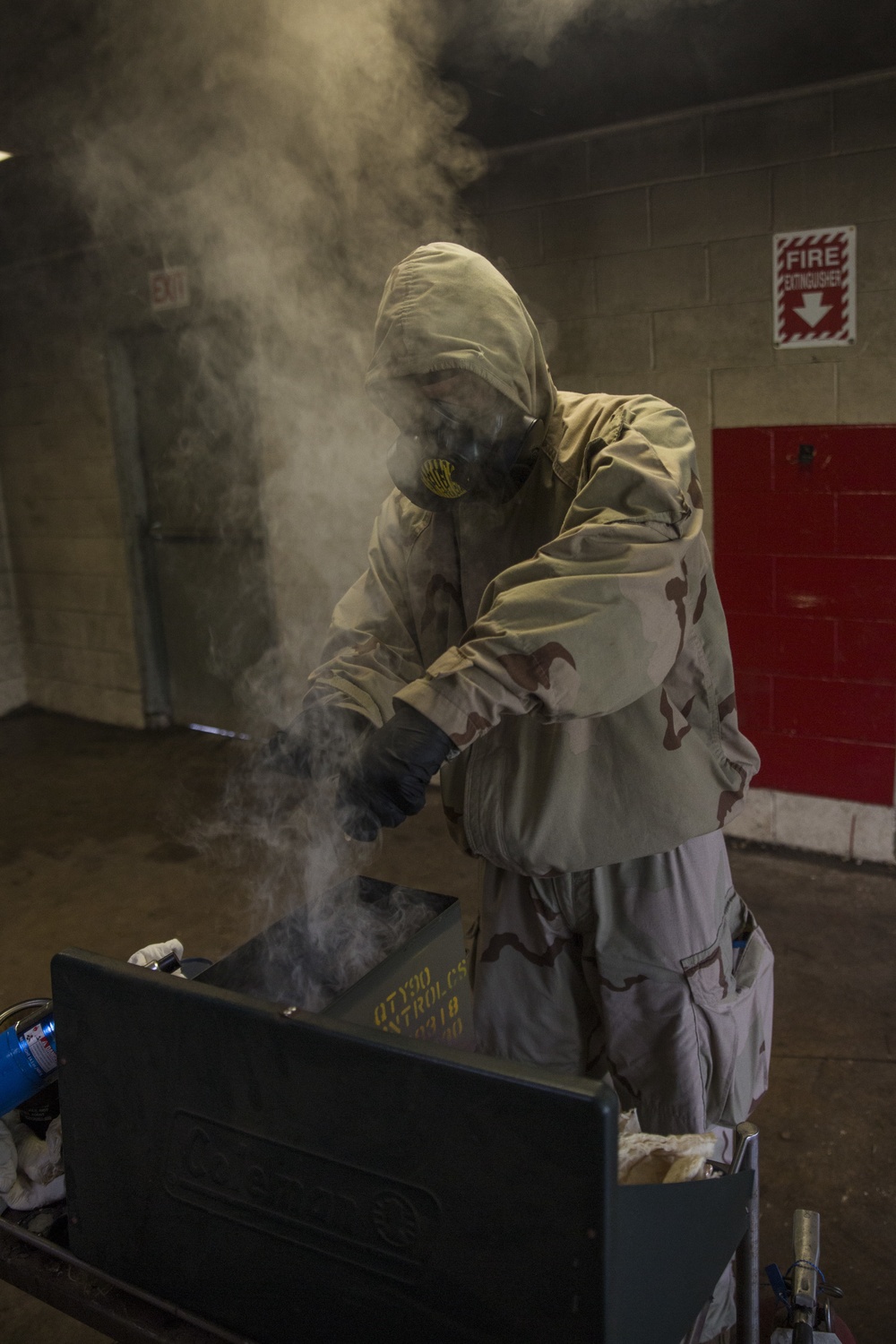 Marine recruits brave gas chamber on Parris Island