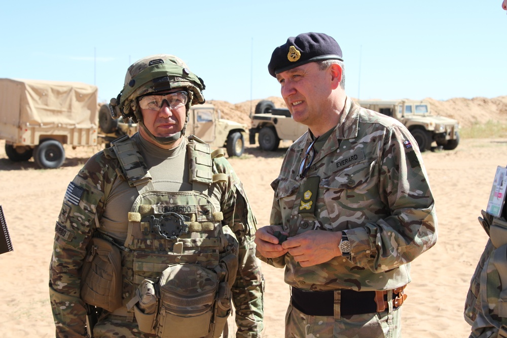 United Kingdom general visits Army Warfighting Assessment