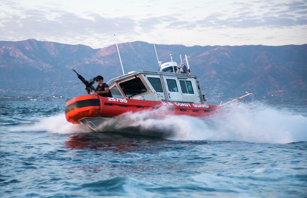 Coast Guard conducts vessel maneuver training near Santa Barbara