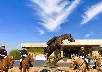 Camp Pendleton unveils Staff Sgt Reckless monument