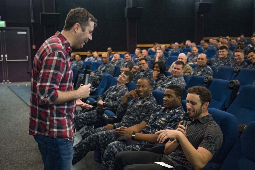 Performers Combine Comedy and Education to Inform Sailors on Alcohol Awareness