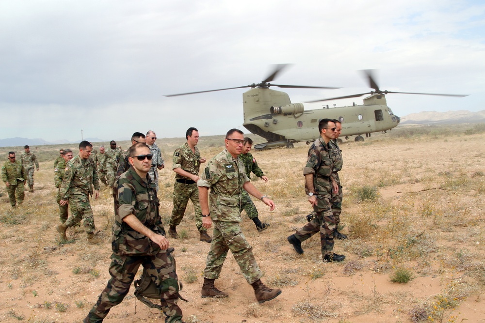 Multinational forces visit Army Warfighting Assessment