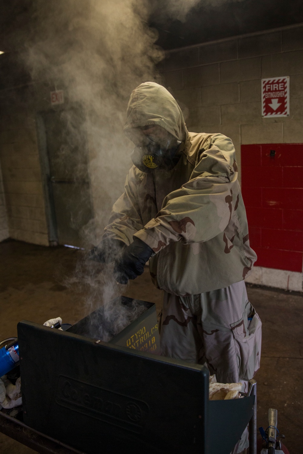 Marine recruits brave gas chamber on Parris Island