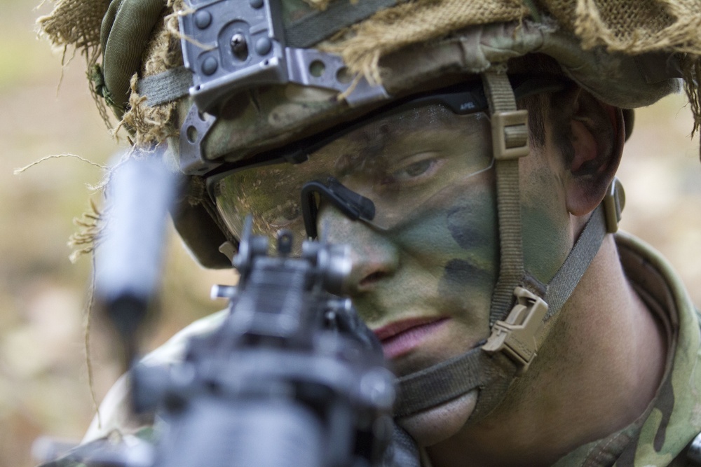 Paratroopers participate in Silver Arrow force on force training