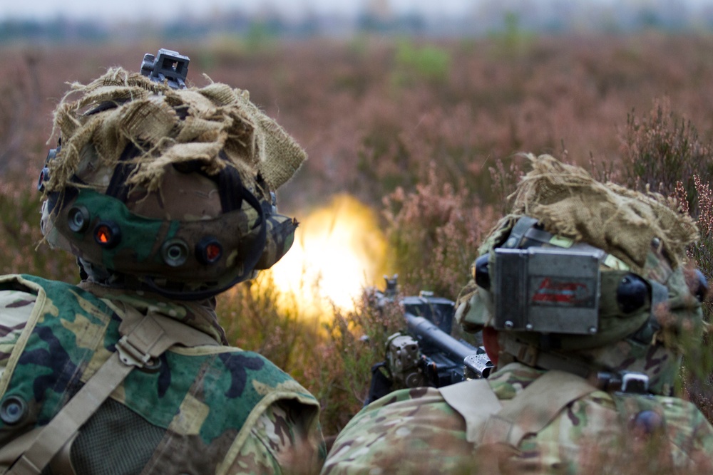 Paratroopers participate in Silver Arrow force on force training