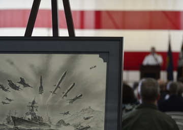 Artwork commemorating 70 years of Navy history at Point Mugu