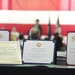 Certificates on display during the 70th anniversary ceremony at Point Mugu