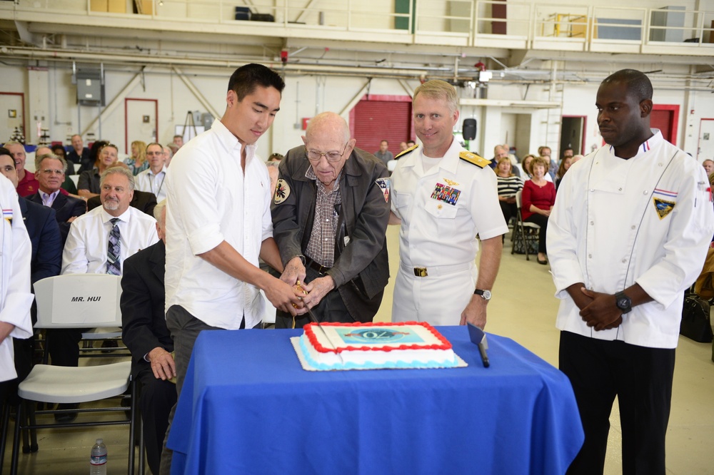 Cake cutting ceremony for 70th anniversary at Point Mugu