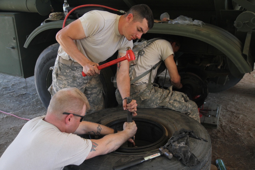 SOLDIERS PROVIDE FUEL, TRANSPORTATION, AND MAINTENANCE FOR QLLEX