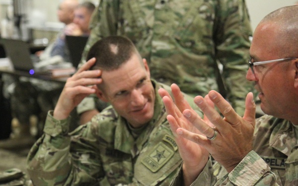 Sergeant Major Dailey visits the 451st ESC First Sergeant Workshop
