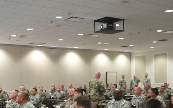 Sergeant Major Dailey visits 451st ESC First Sergeant Workshop