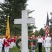 United States Military Order of the Cootie lay wreaths at the Argonne Cross in Arlington National Cemetery