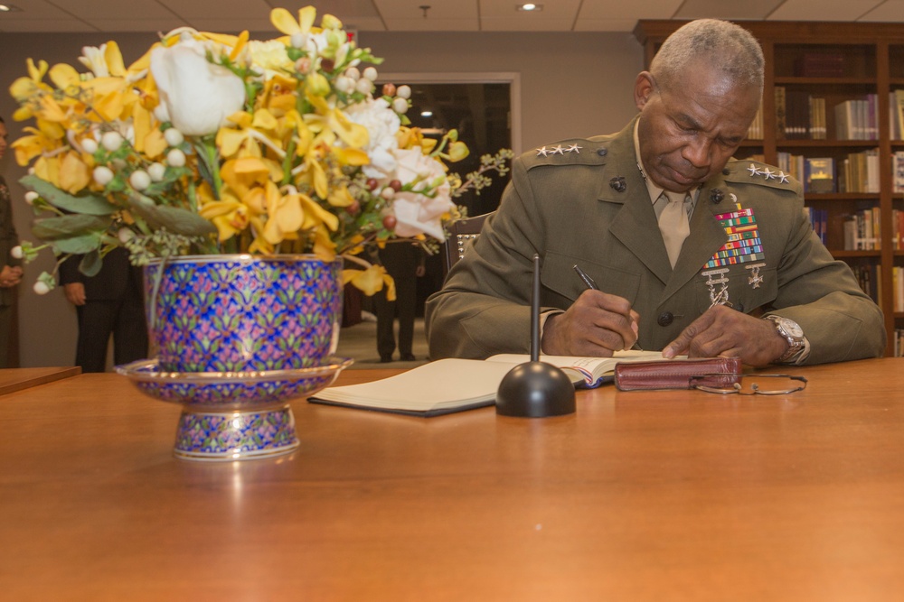 Lt. Gen. Ronald L. Bailey Thai Embassy Visit Oct. 27, 2016