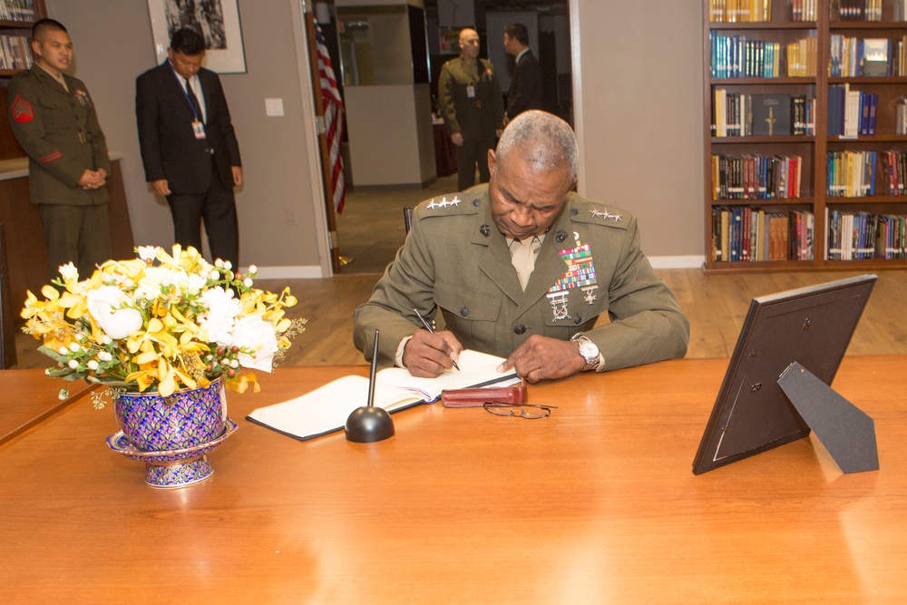 Lt. Gen. Ronald L. Bailey Thai Embassy Visit Oct. 27, 2016