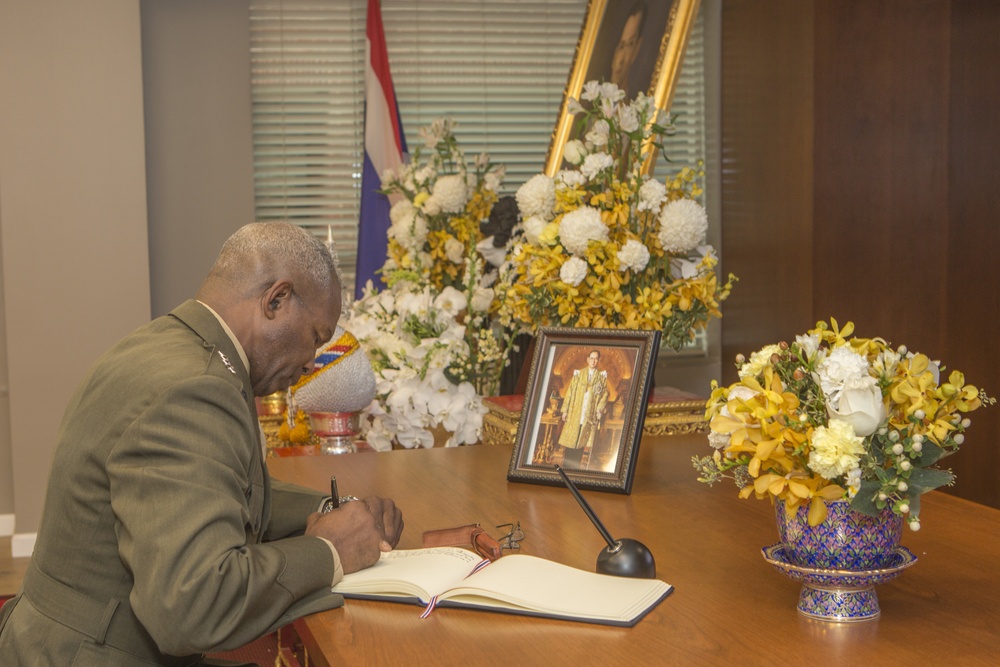 Lt. Gen. Ronald L. Bailey Thai Embassy Visit Oct. 27, 2016