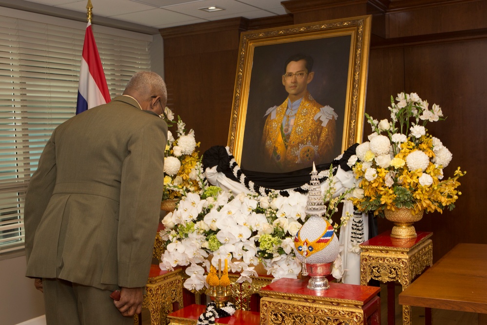 Lt. Gen. Ronald L. Bailey Thai Embassy Visit Oct. 27, 2016