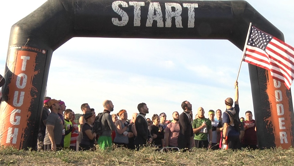 Mudders Sing the National Anthem