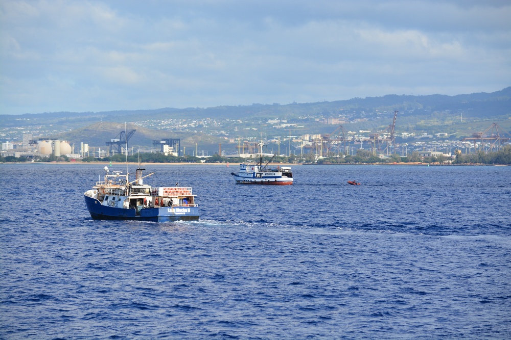 USCGC Galveston Island conducts fishery boardings off Oahu