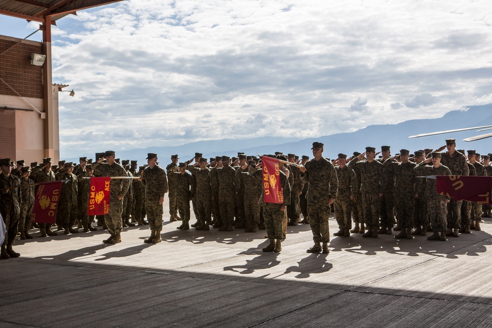 Honduran President recognizes SPMAGTF-SC Marines for accomplishments in Honduras