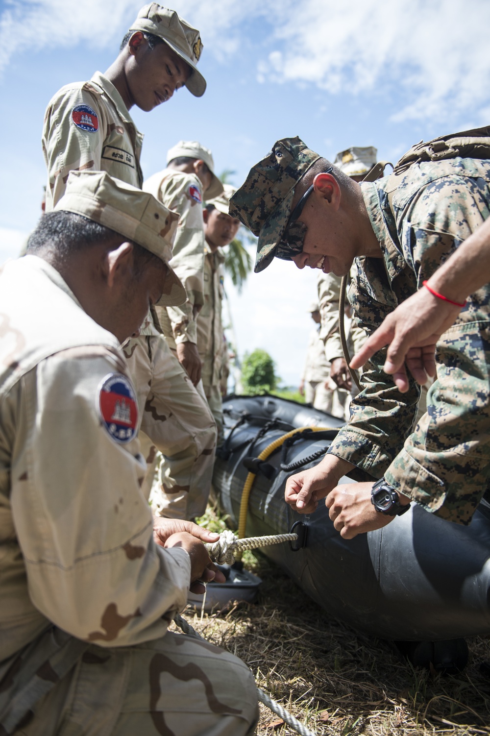 Marines work with Royal Cambodian Navy