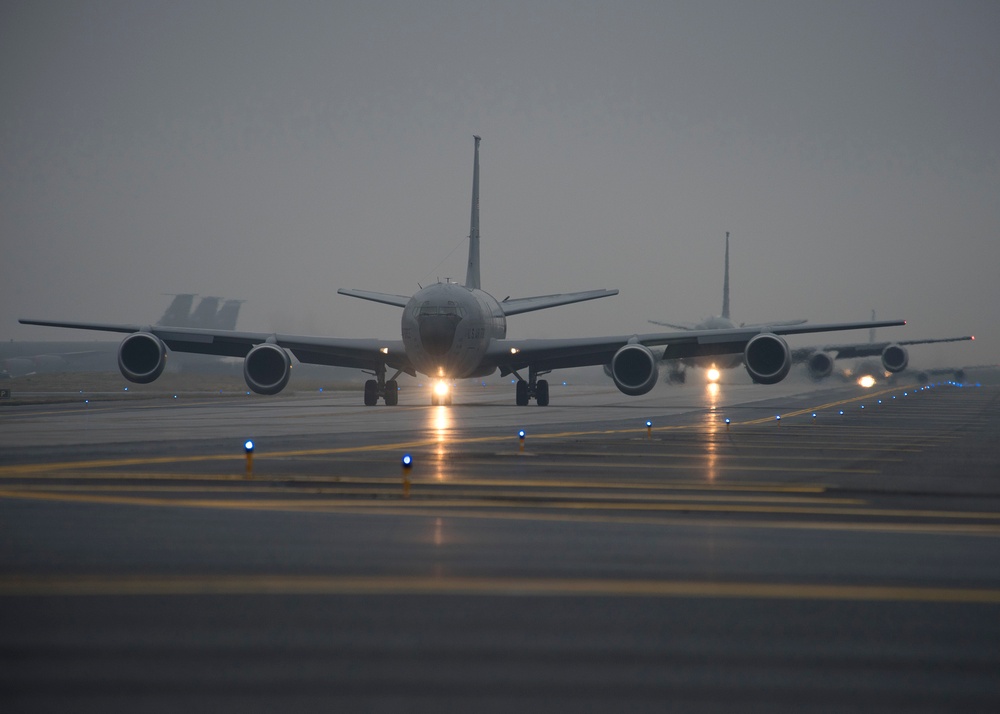 KC-135s ready refueling the fight