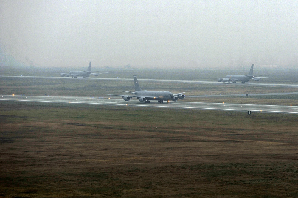 KC-135s ready refueling the fight