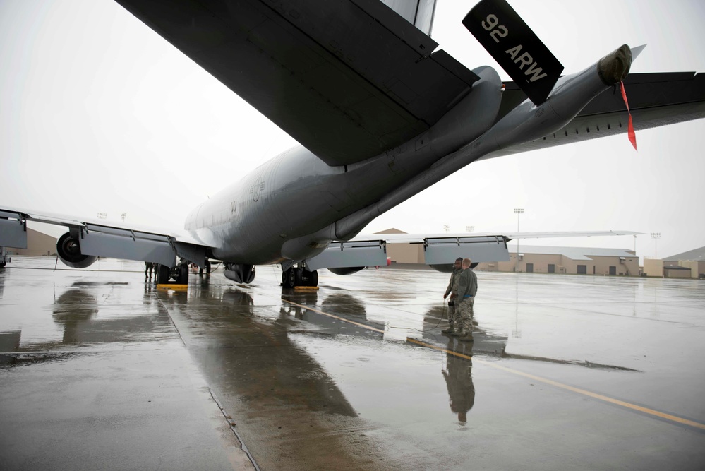 KC-135s ready refueling the fight