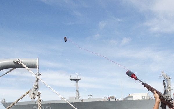 USS Lake Champlain (CG 57) Replenishment-At-Sea with USNS Yukon (T-AO 202)