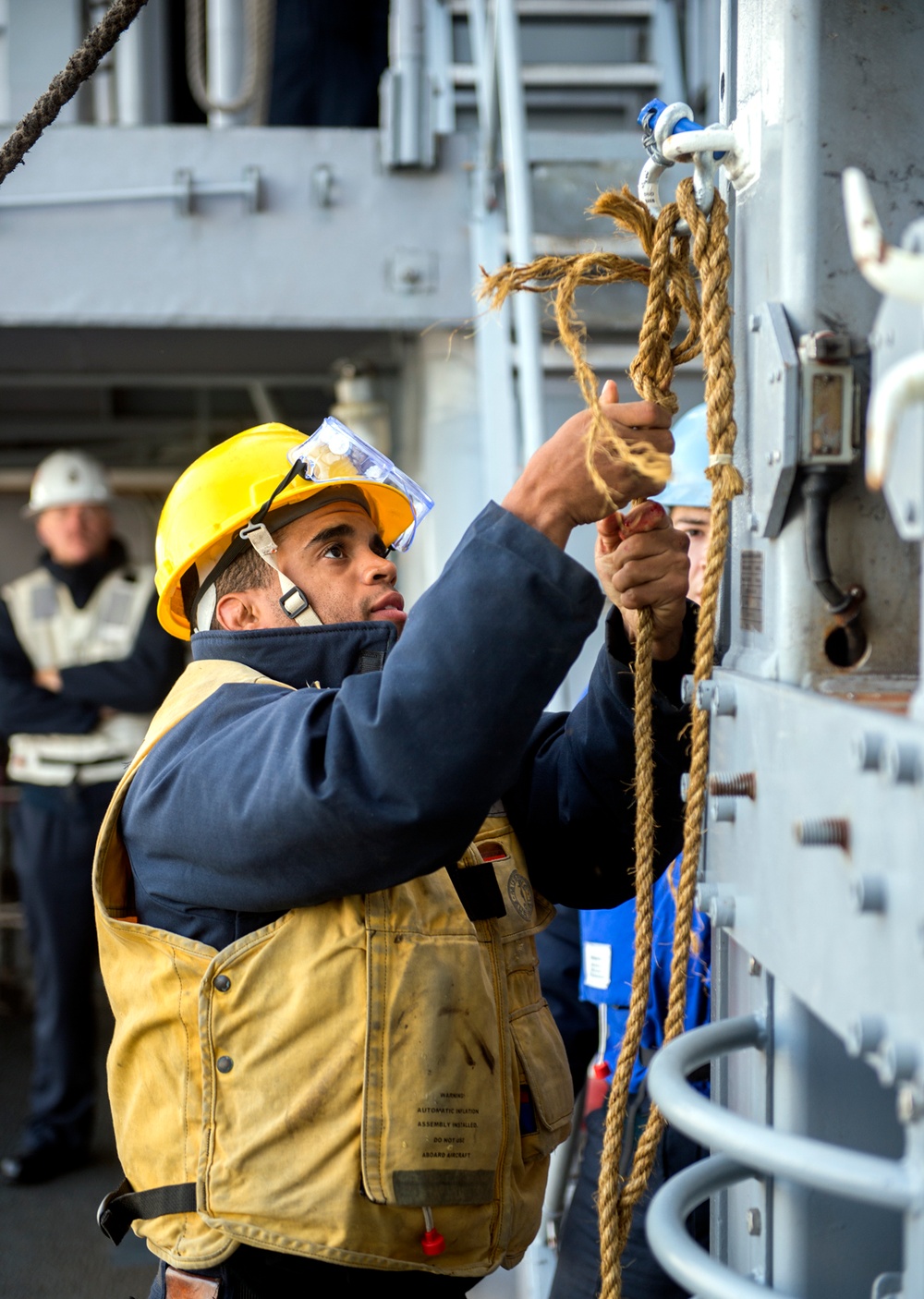 USS Lake Champlain (CG 57) Replenishment-At-Sea with USNS Yukon (T-AO 202)