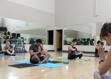 Yoga provides stress release for service members
