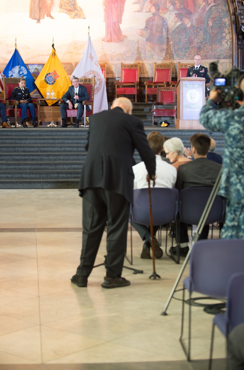 SD speaks during New York city college event