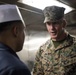 Maj. Gen. Richard Simcock visits with Sailors and Marines aboard USS Green Bay during Blue Chromite 2017