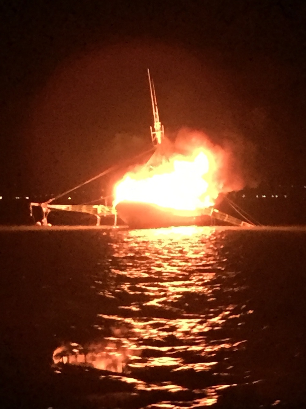 Coast Guard rescues 4 after fishing vessel explodes