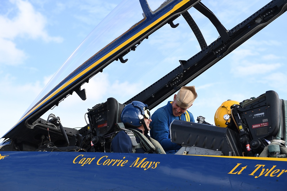 Blue Angels Give Local Civilians Backseat Rides