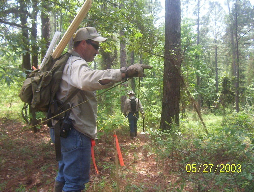Surveying for unexploded ordnance at Camp Claiborne