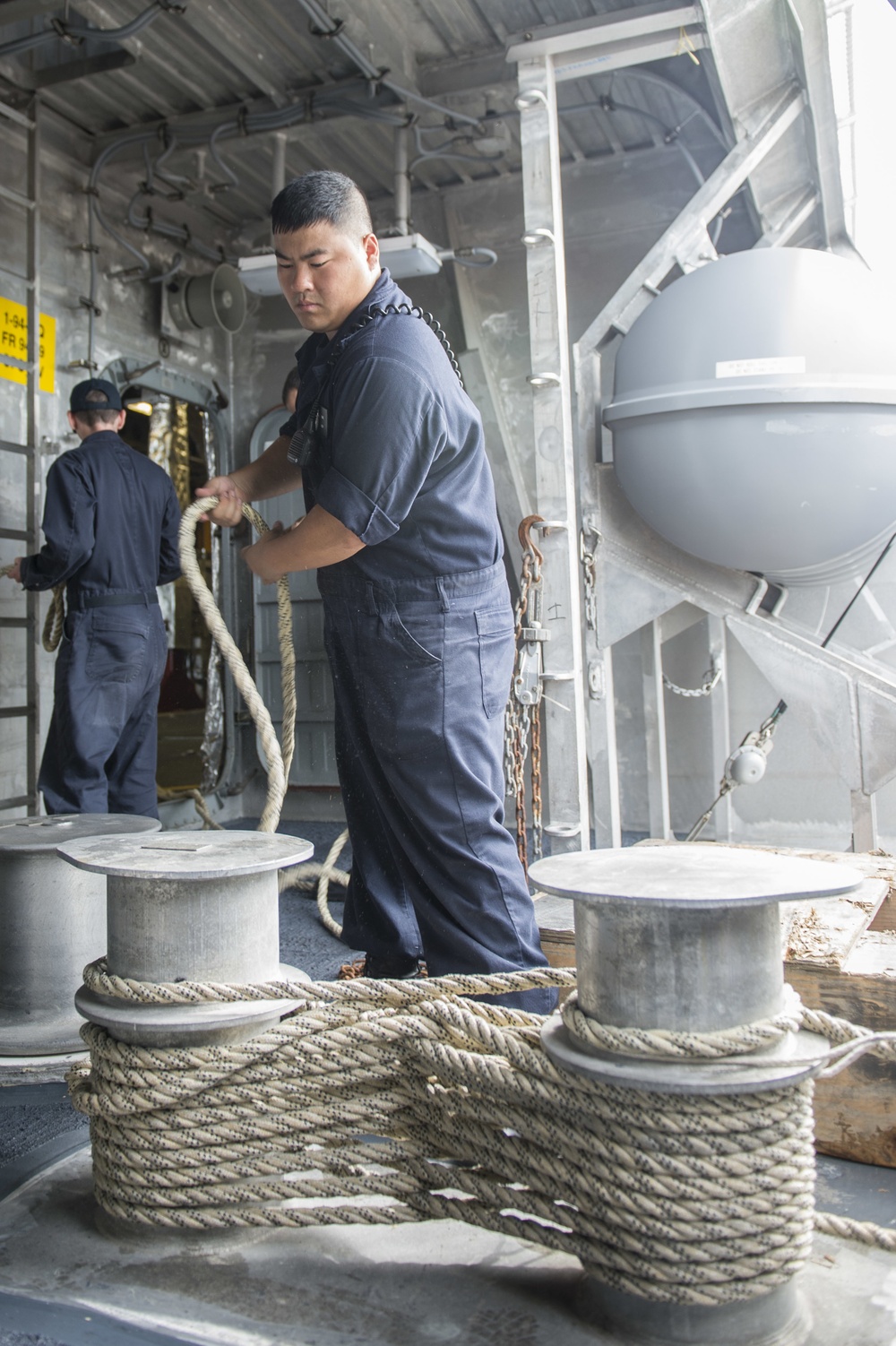 USS Coronado (LCS 4) departs Changi Naval Base, Singapore to conduct sea trials.