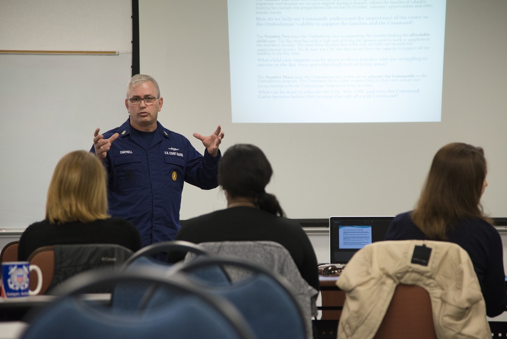 Master Chief Petty Officer of the Coast Guard meets with ombudsmen