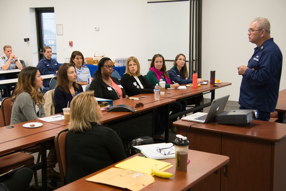 Master Chief Petty Officer of the Coast Guard meets with ombudsmen