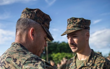 U.S. Marine Brig. Gen. Paul Lebidine visits Marines of SPMAGTF-SC in Honduras